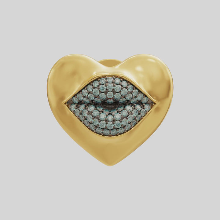 Love Lips | Mini | Earrings | Aquamarine