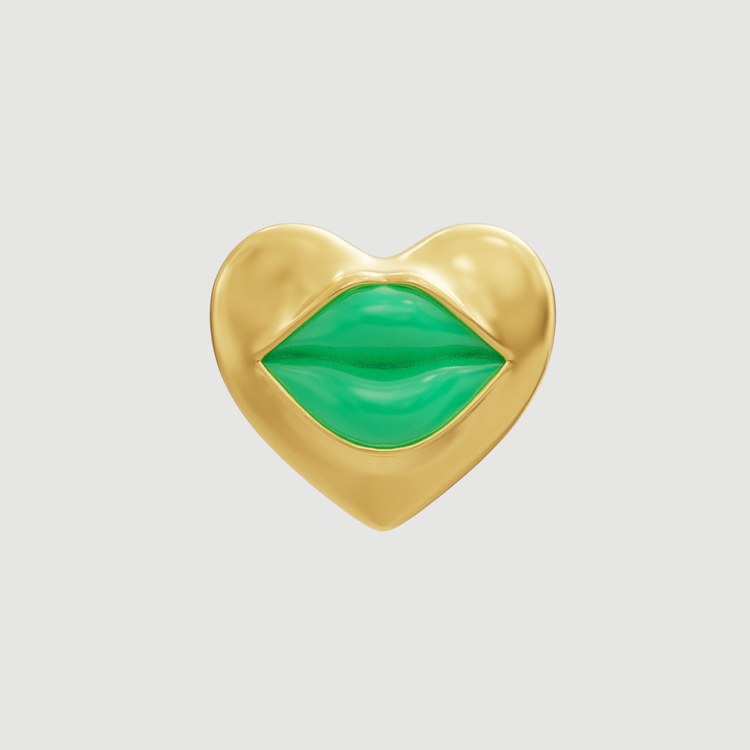 Love Lips | Mini | Earring | Green Lipstick