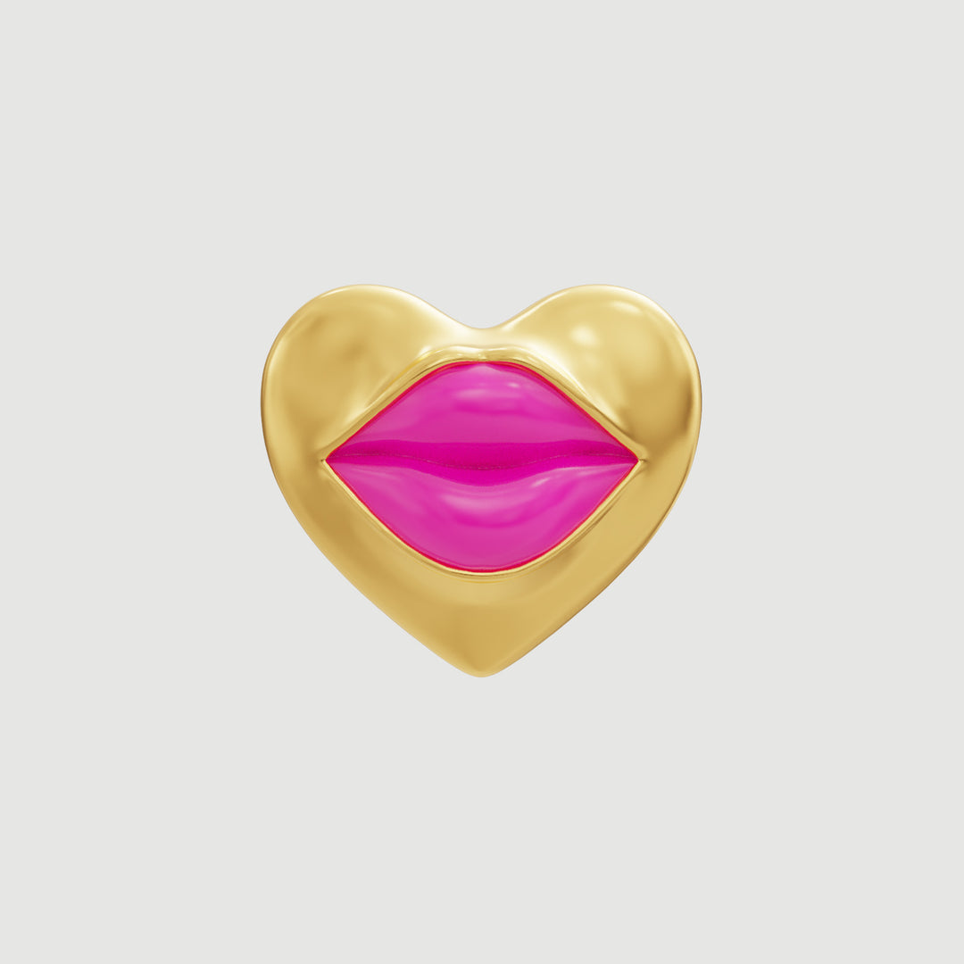 Love Lips | Mini | Earring | Fuchsia Lipstick
