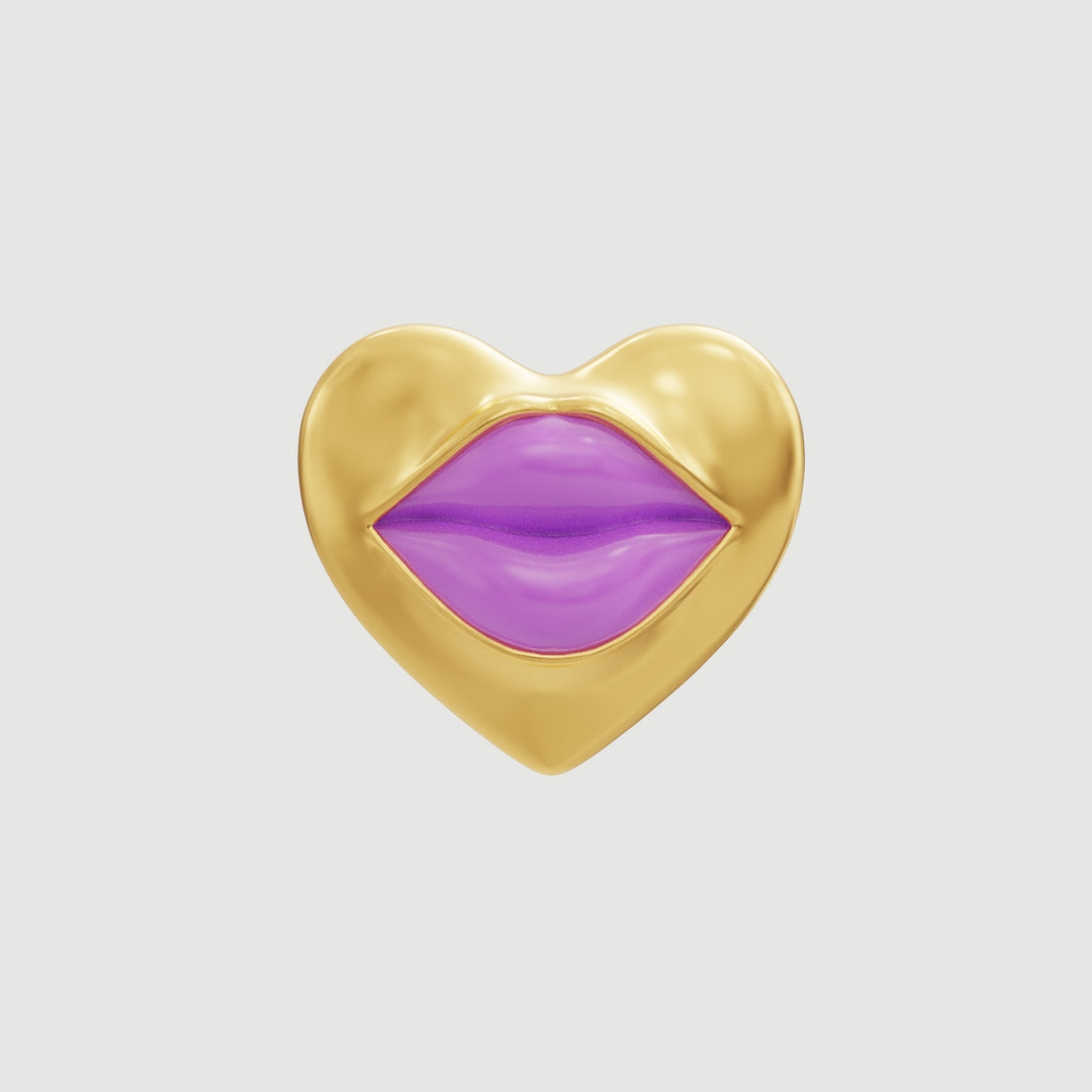 Love Lips | Mini | Earring | Purple Lipstick