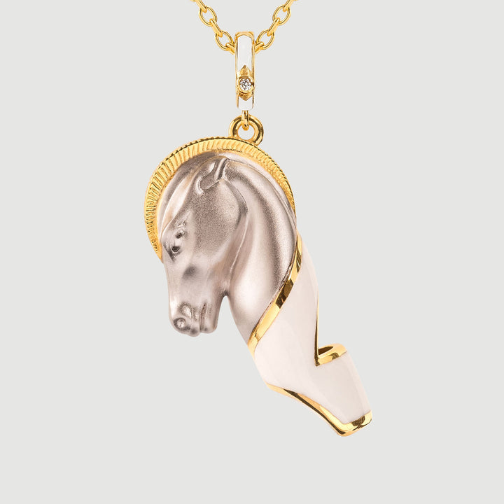 Horse Whistle | Necklace | White Enamel
