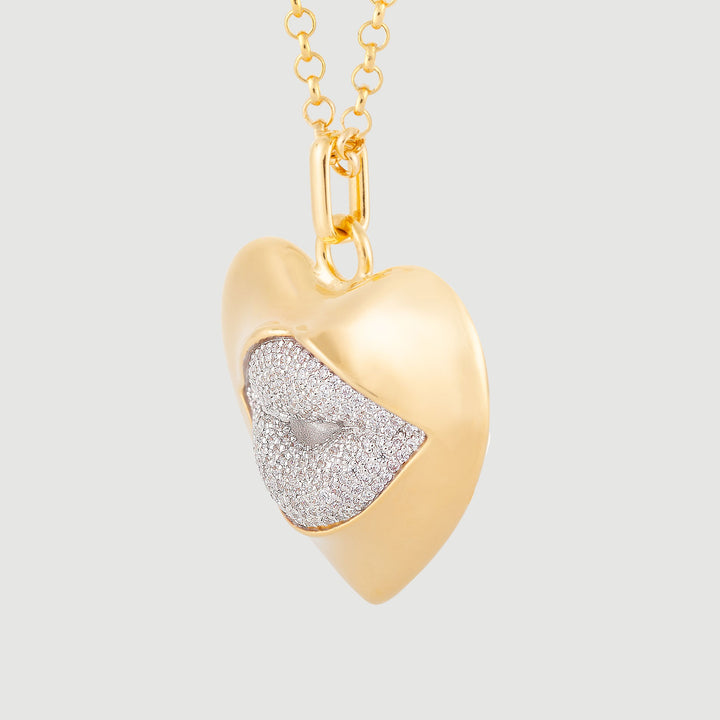 Love Lips | Necklace | Crystal - Side