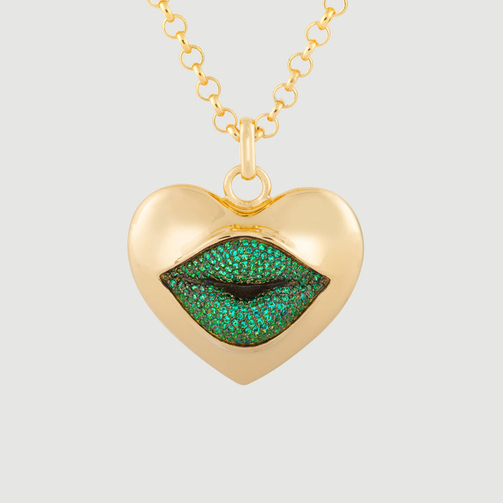 Love Lips | Necklace | Green