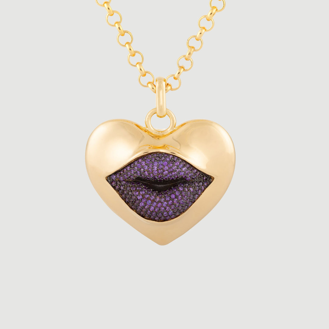 Love Lips | Necklace | Purple