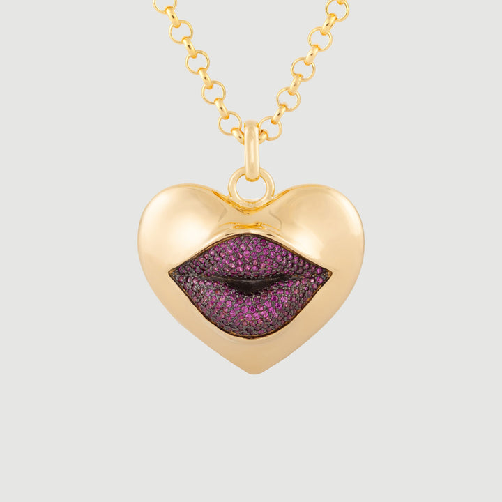 Love Lips | Necklace | Ruby Red