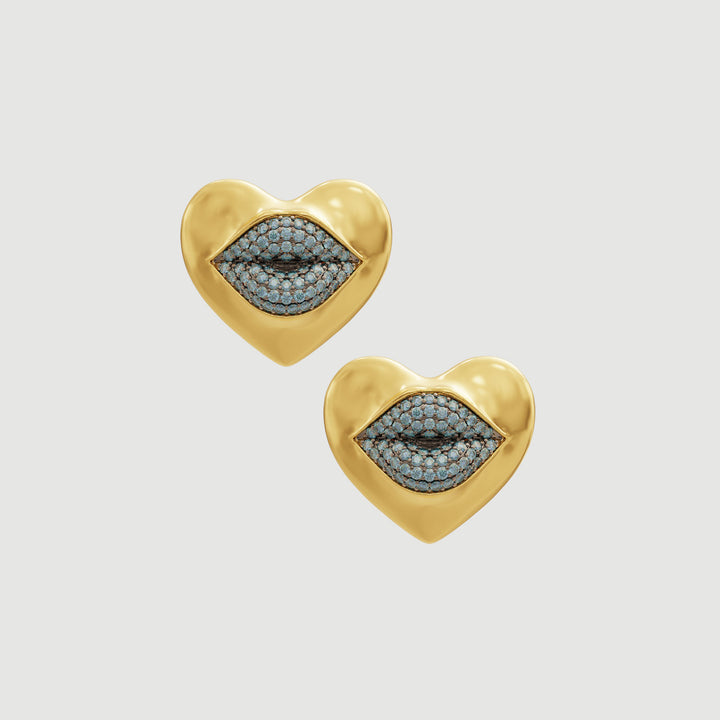 Love Lips | Mini | Earrings | Aquamarine