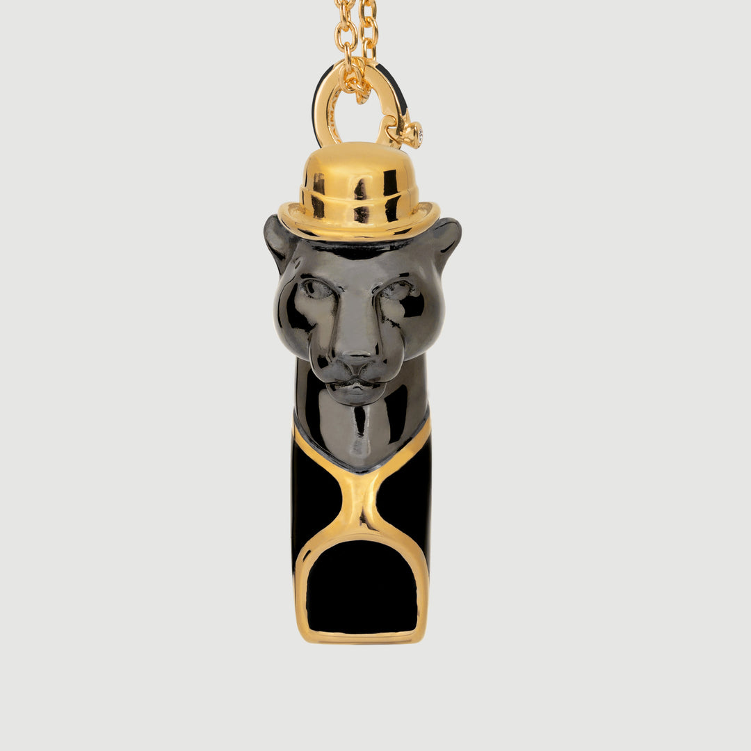 Panther Necklace | Whistle | Black Enamel