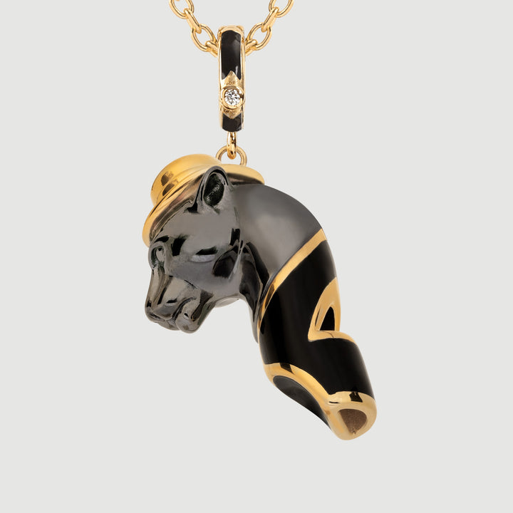 Panther Necklace | Whistle | Black Enamel