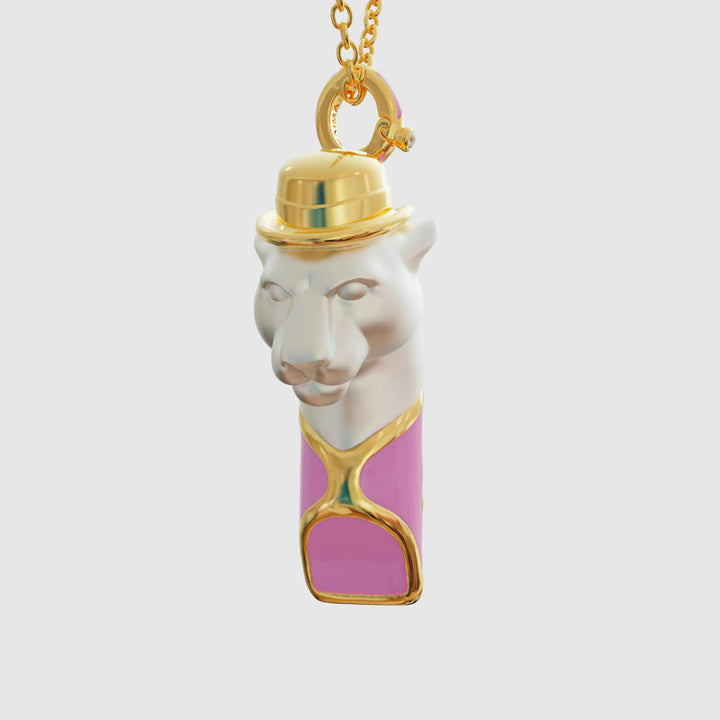 Panther Necklace | Whistle | Pink Enamel