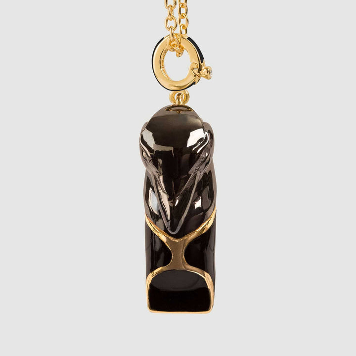 Raven Necklace | Whistle | Black Enamel